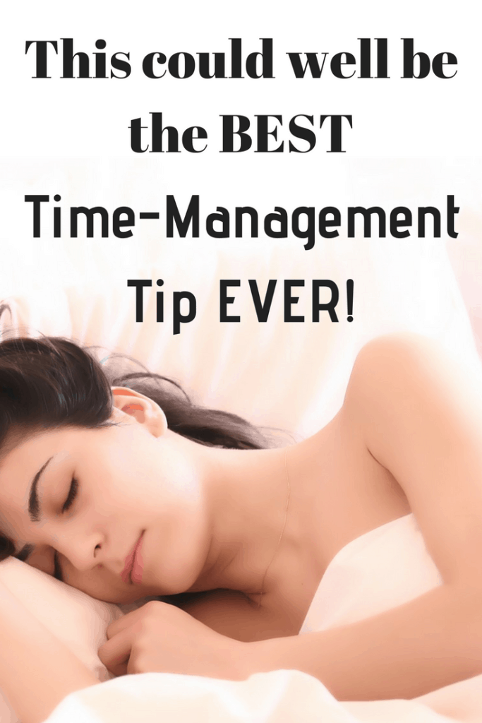 Time management sleep tip