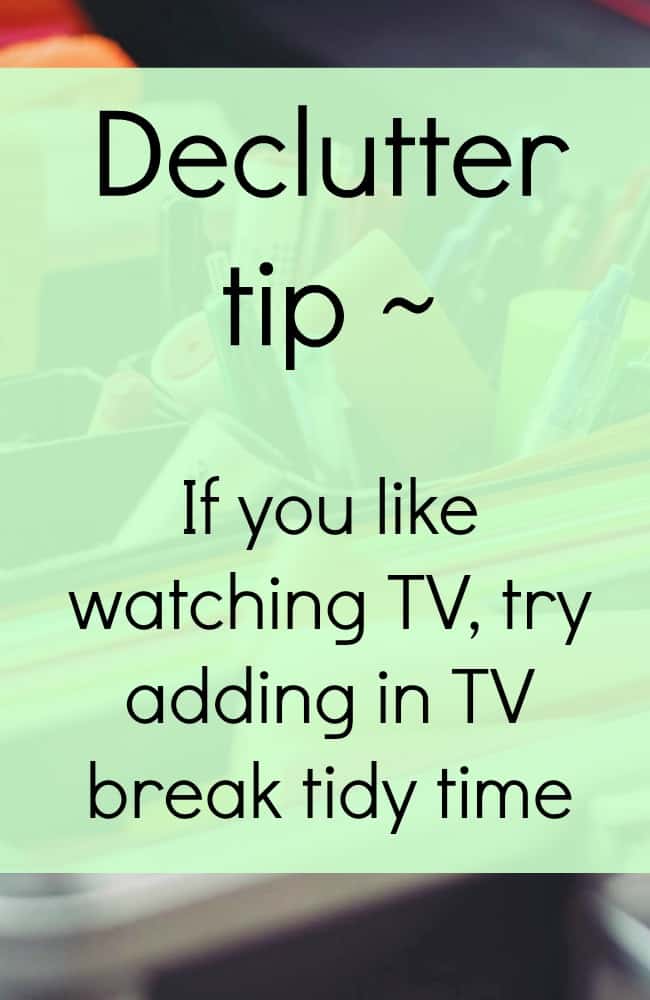 Declutter tip - this is part of my time management series, click through for more declutter tips for when you're short of time