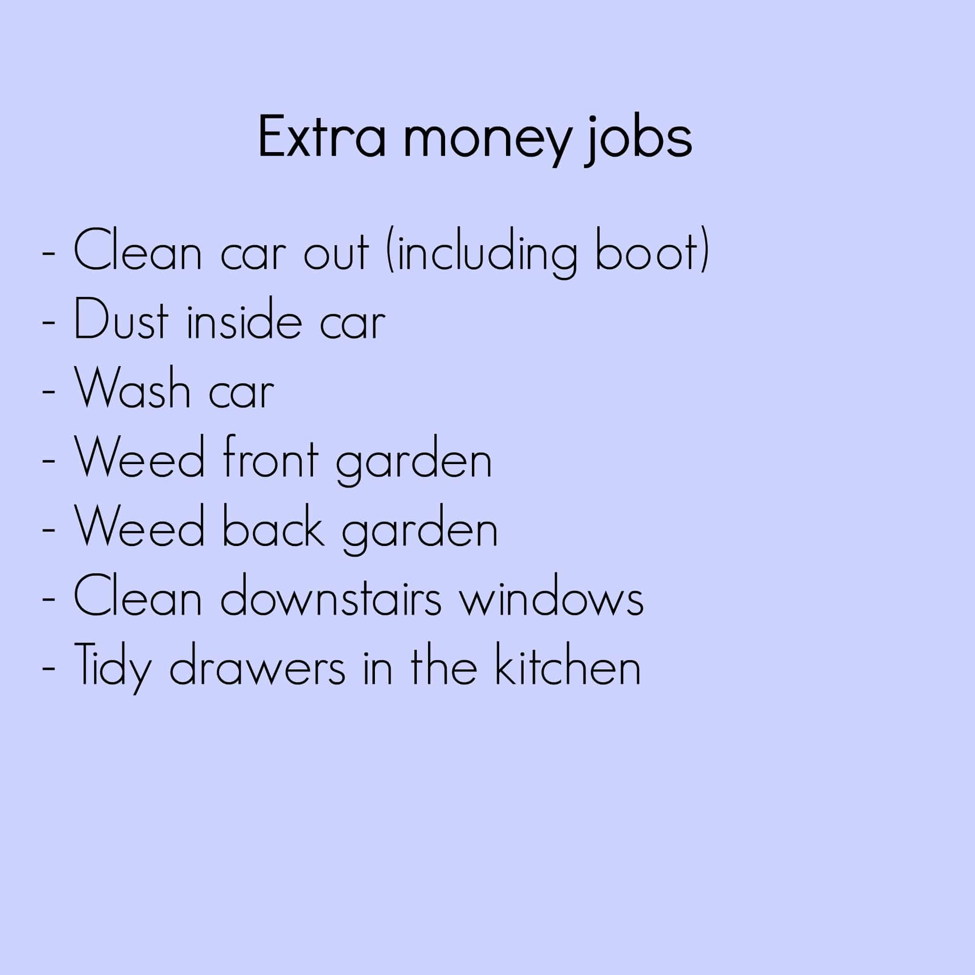 Extra money jobs ~ Tips for getting kids to help more around the house