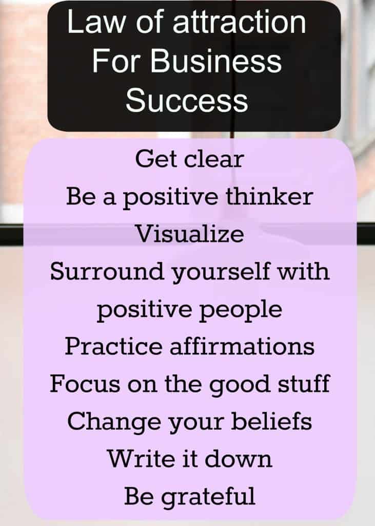 Law of attraction tips for business success. #LOA