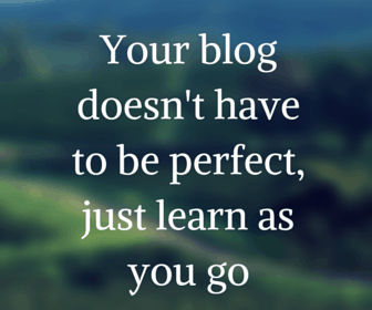 Business Blog ~ Your blog doesn't have to be perfect, you can learn as you go. 
