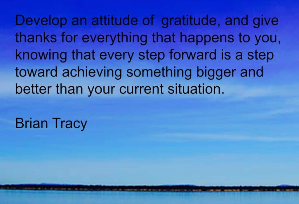 Brian Tracy quote on gratitude. Clcik through for more on the power of gratitude in Business