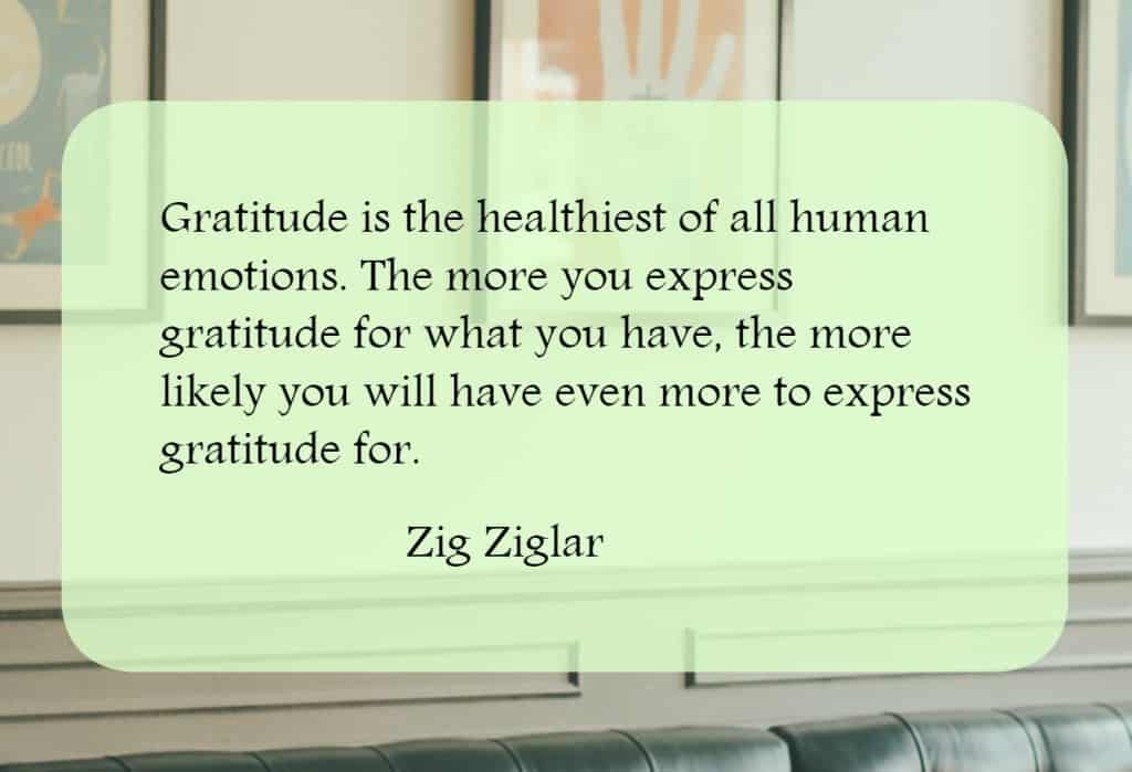 Zig Ziglar quote on Gratitude. Read more on gratitude in business