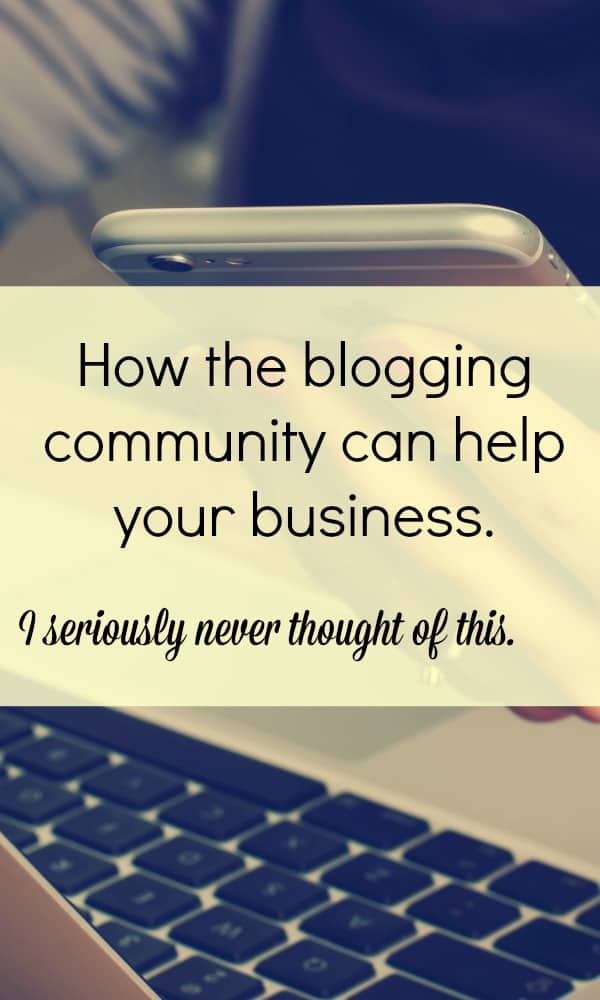 How the blogging community can help your business. I can't believe I never thought of this