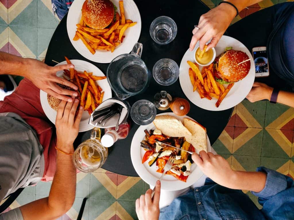 Get your family involved in getting meals ready and then really take the time to enjoy the meal with them