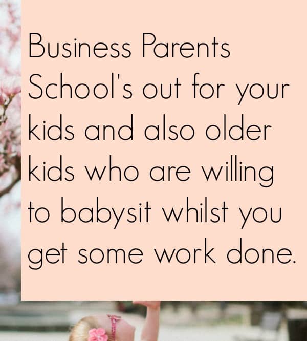 Schooll holidays can be a real struggle for business parents. Click through for tips on how to keep your business running during the school holidays and have some fun with the kids.