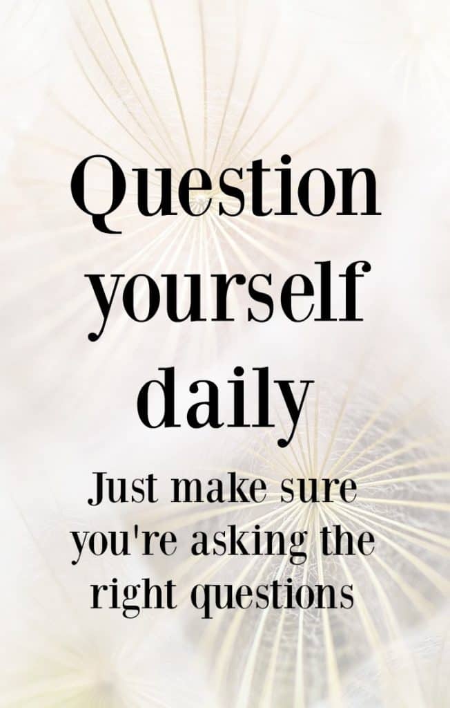 Question yourself daily. Just make sure you're asking the right questions. How to feel more successful in your business even if you're a long way from the business success you want. 