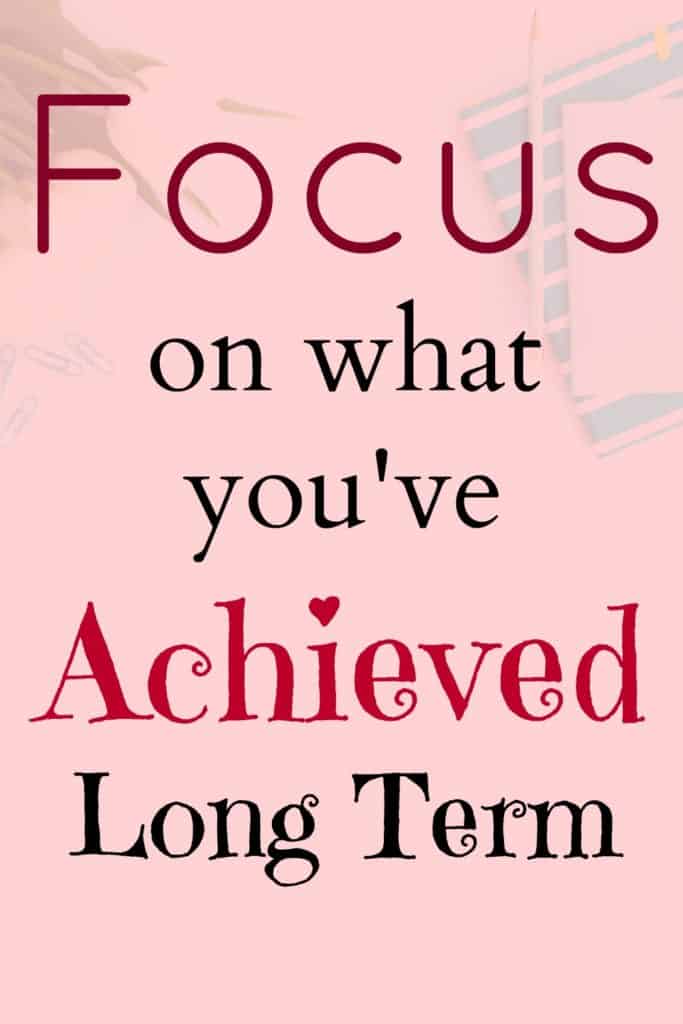 Focus on what you've achieved long term, especially when you're having an off day.