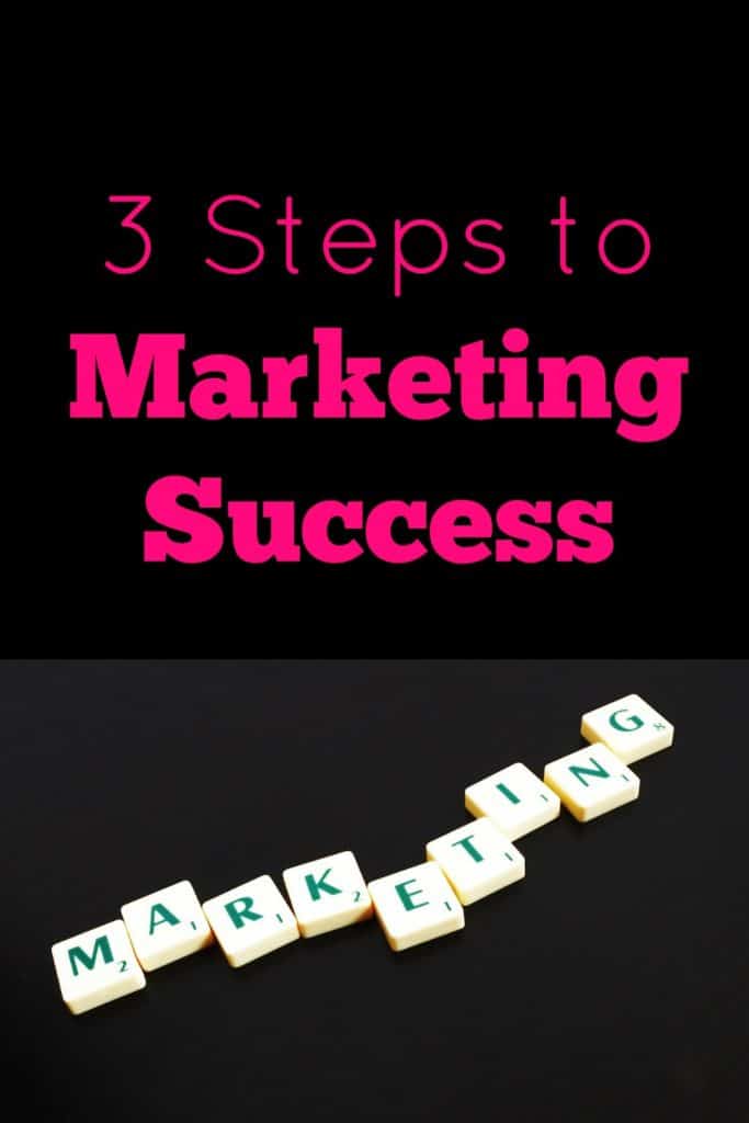 3 steps to marketing success.