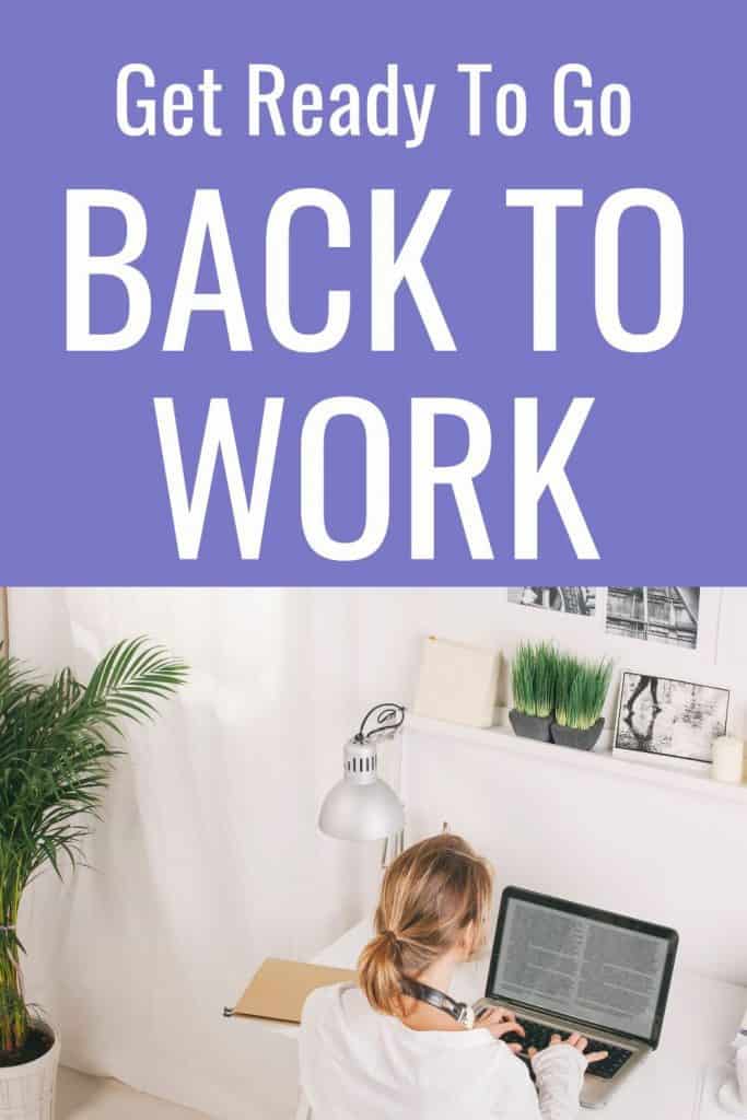 Top tips to help you get back to work and stay safe.