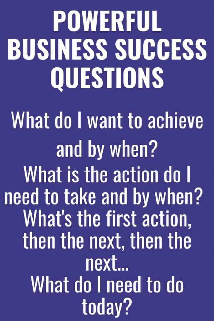 3 essentials for business goals  - Use these powerful business success questions.and planning